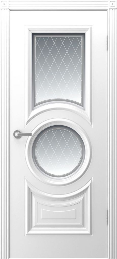 Межкомнатная дверь со стеклом Богема Белый Эмаль (Шейл Дорс)