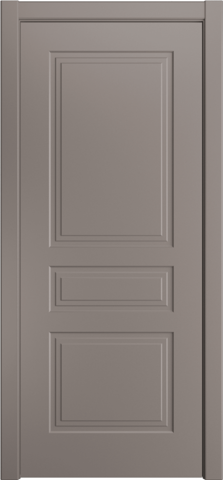 Глухая межкомнатная дверь ID-Челси 3 Темно-серый Эмаль (Мильяна)