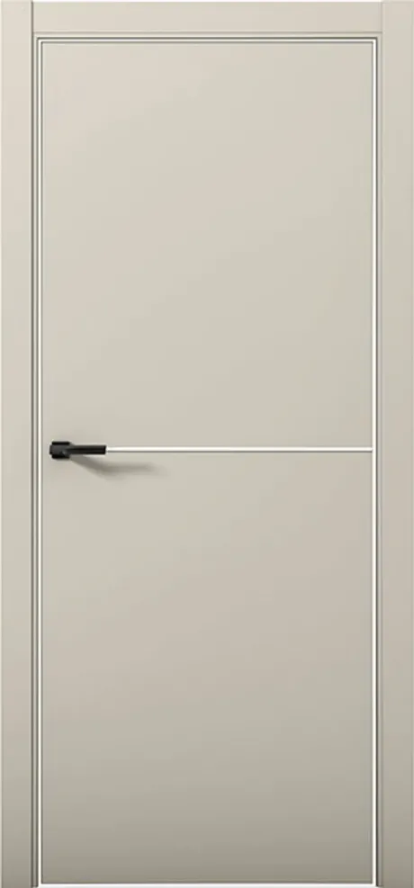 Межкомнатная дверь ESTETICA 02 Силк грей Кромка AL White (Brandoors)