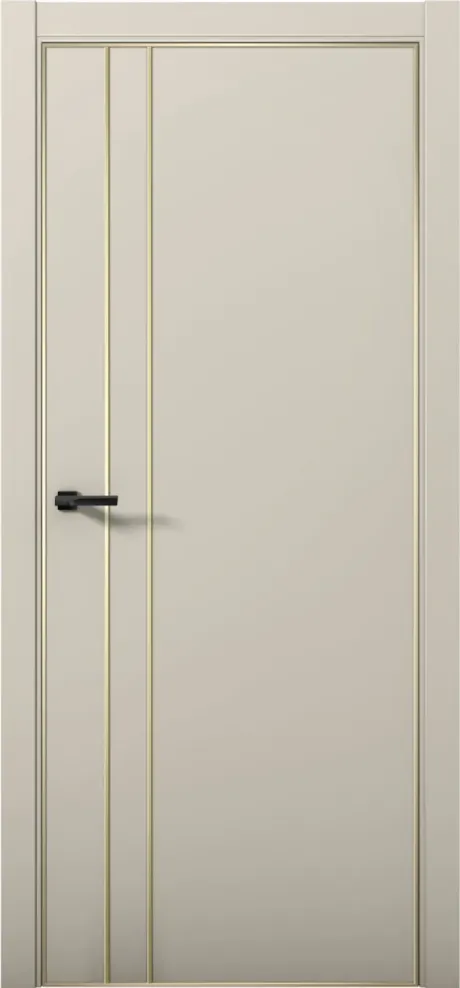 Межкомнатная дверь ESTETICA 04 Силк грей Кромка AL Gold (Brandoors)