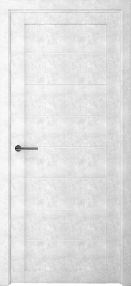 Межкомнатная дверь со стеклом Сеул Светлый Бетон Стекло белое (ALBERO)
