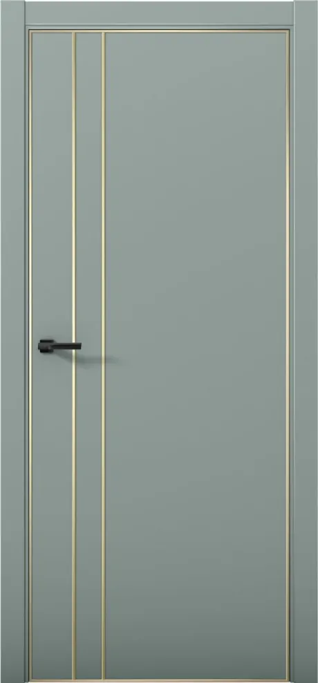 Межкомнатная дверь ESTETICA 04 Deep Green Кромка AL Gold (Brandoors)