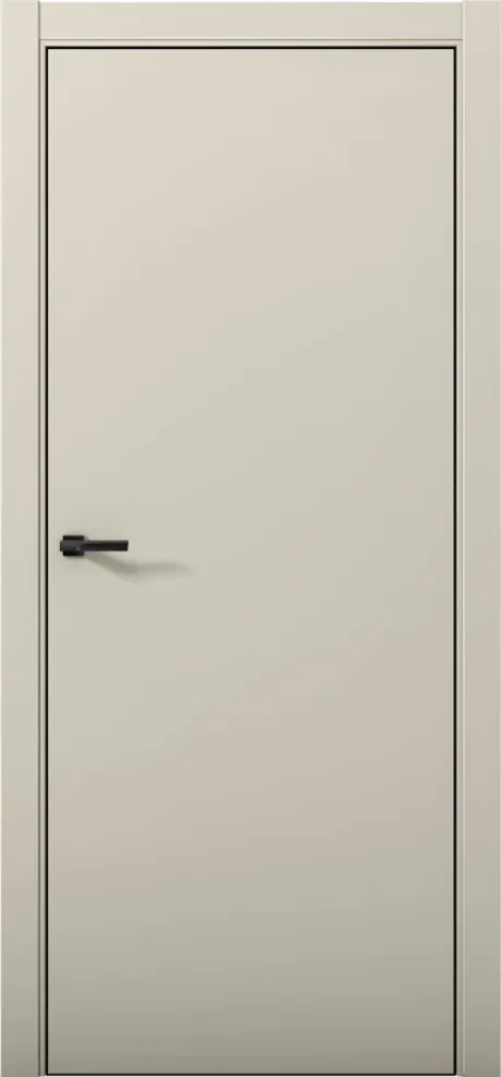 Межкомнатная дверь ESTETICA 01 Силк грей Кромка AL Black (Brandoors)