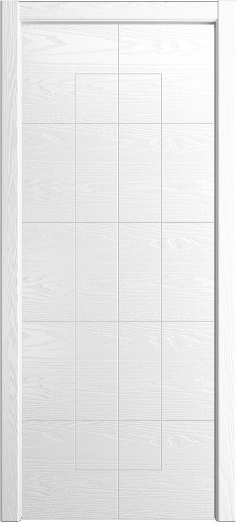 Глухая межкомнатная дверь ID-T Белоснежный Шпон (Мильяна)