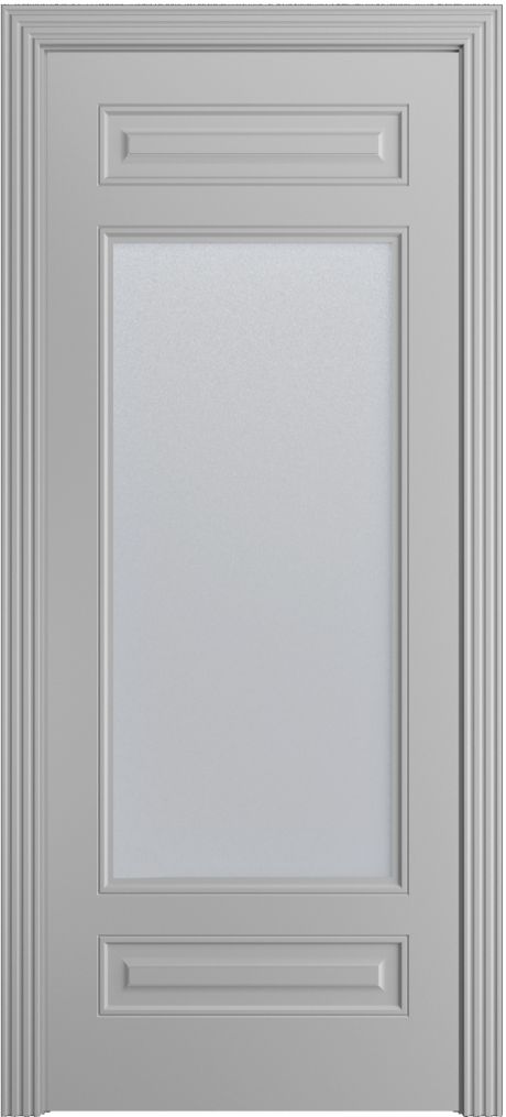 Межкомнатная дверь со стеклом Бьянка .1 Светло серая Эмаль (Бипи Дорс)