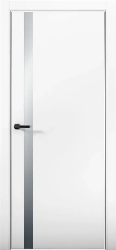 Межкомнатная дверь со стеклом ESTETICA 07 Аляска Кромка AL White (Brandoors)