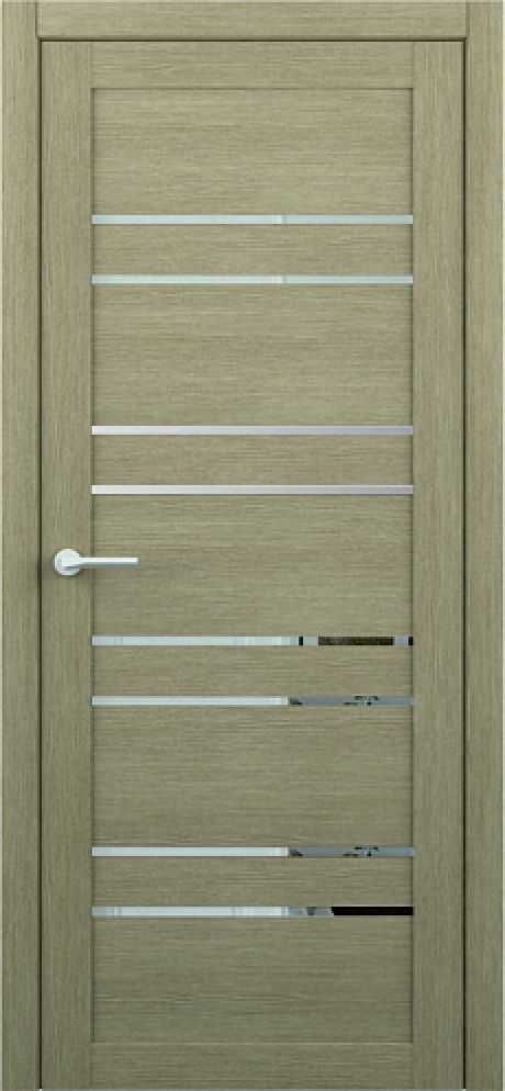 Межкомнатная дверь с зеркалом Тренд-14 Лиственница латте Eco Tex Зеркало (ALBERO)