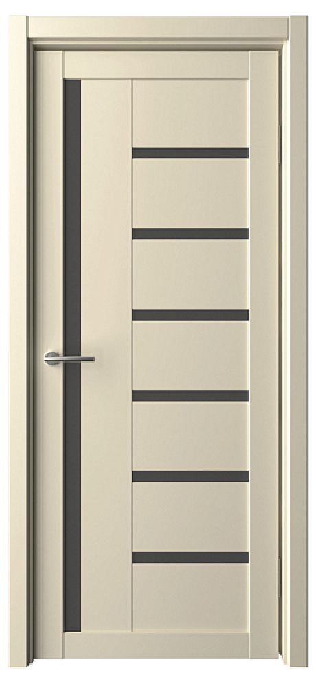 Межкомнатная дверь со стеклом Мадрид Сэнд Vinyl Стекло графитовое (ALBERO)