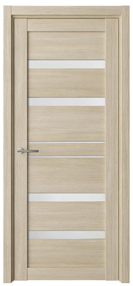 Межкомнатная дверь со стеклом Дрезден Лиственница мокко Эко-шпон Стекло мателюкс (ALBERO)