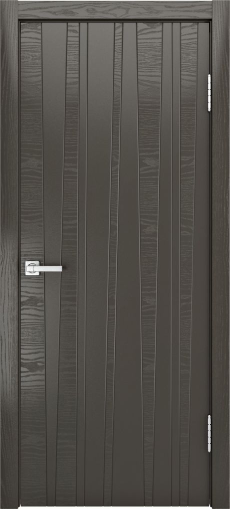 Глухая межкомнатная дверь ID-V Гриджио Шпон (Мильяна)