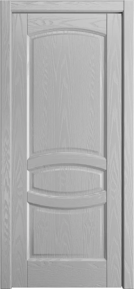 Глухая межкомнатная дверь София Светло серая Шпон (Мильяна)