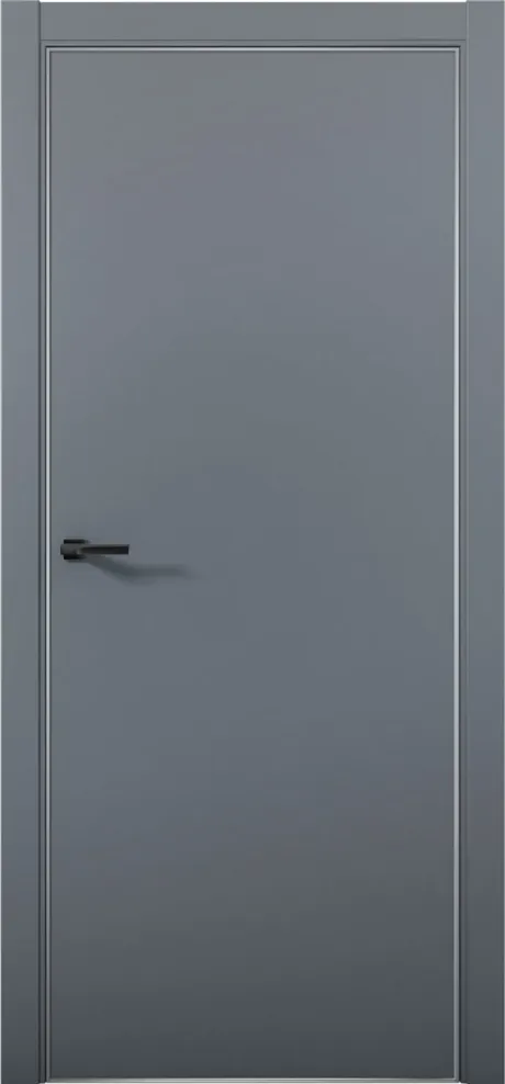 Межкомнатная дверь ESTETICA 01 Антрацит Анодированная кромка AL (Brandoors)