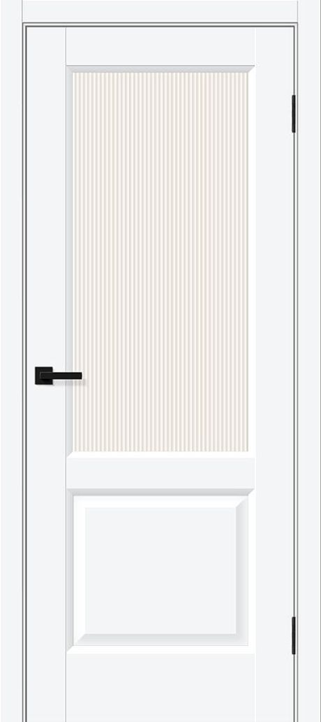 Межкомнатная дверь остекленная Неоклассик-33 White Silk (BRAVO)