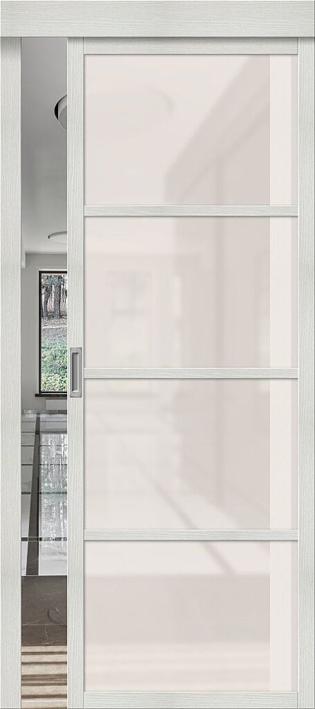 Межкомнатная дверь остекленная Твигги-11.3 Bianco Veralinga (Mr.wood)