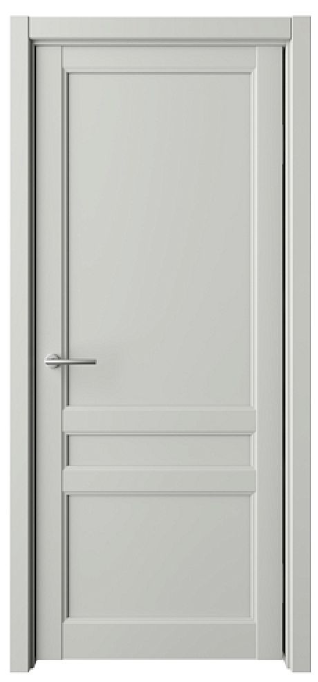 Глухая межкомнатная дверь Олимпия Платина Vinyl (ALBERO)