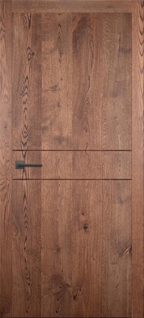 Глухая межкомнатная дверь Легно-8 Мореный дуб Массив дуба (ОКА)