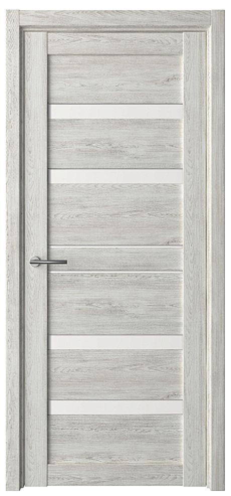 Межкомнатная дверь со стеклом Дрезден Дуб нордик Эко-шпон Стекло белое (ALBERO)