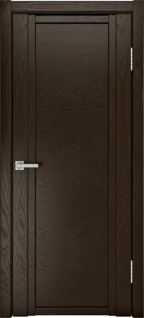 Глухая межкомнатная дверь QDO Темный шоколад Шпон (Мильяна)