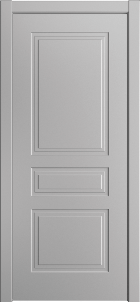 Глухая межкомнатная дверь ID-Челси 3 Светло серая Эмаль (Мильяна)