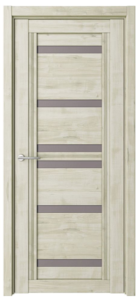 Межкомнатная дверь со стеклом Миссури Кремовый Soft Touch Стекло мателюкс бронза (ALBERO)