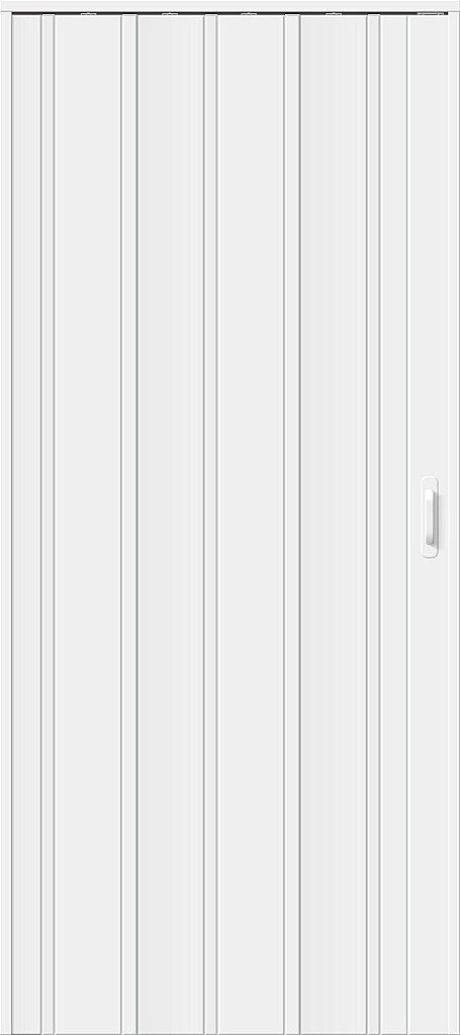 Складная межкомнатная дверь глухая ДСК 007 Белый глянец (BRAVO)