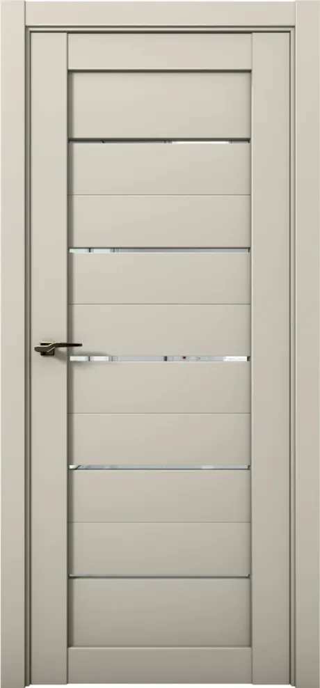 Межкомнатная дверь с зеркалом PRIME 01 Силк грей (Brandoors)