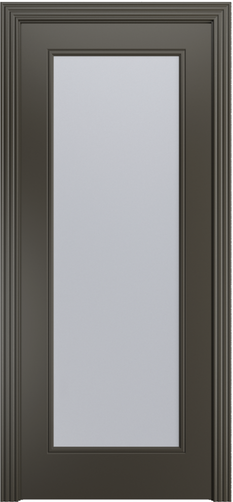 Межкомнатная дверь со стеклом Версаль-Ф Гриджио Эмаль (Мильяна)