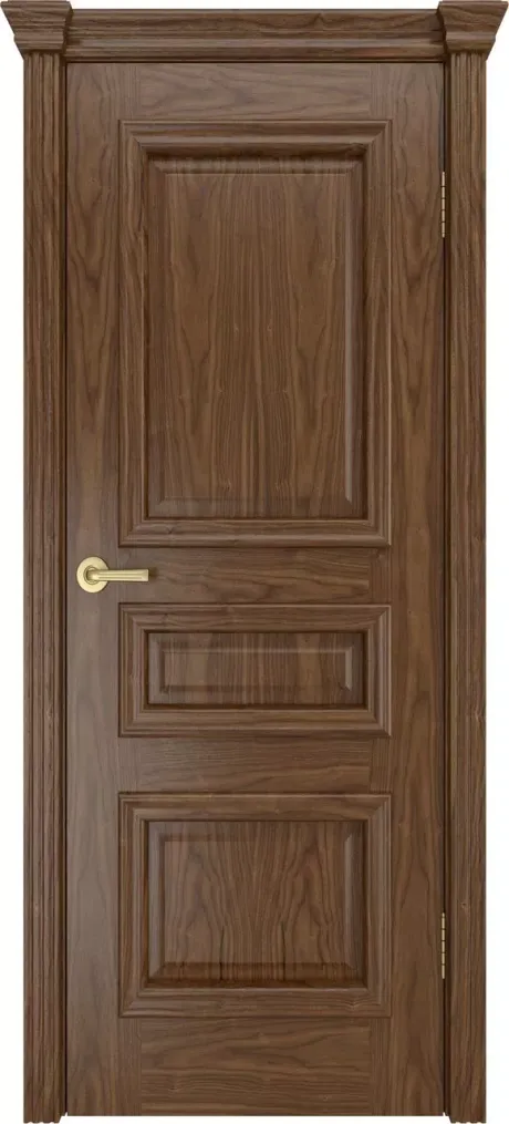 Глухая межкомнатная дверь Бристоль Сити Американский орех Шпон (Мильяна)