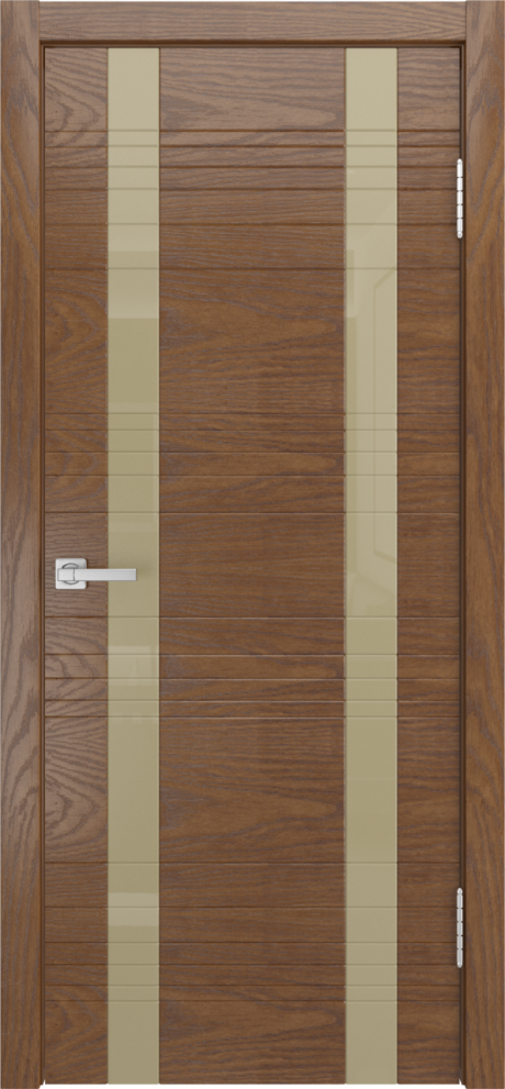 Межкомнатная дверь со стеклом ID-D Дуб мокко Шпон (Мильяна)