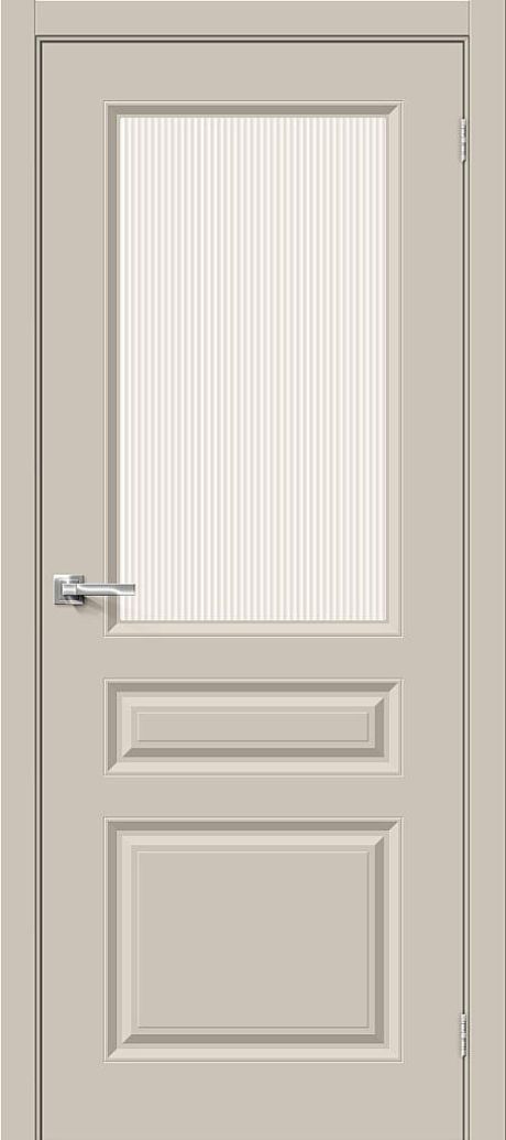 Межкомнатная дверь остекленная Скинни-15.1 Creamy (BRAVO)