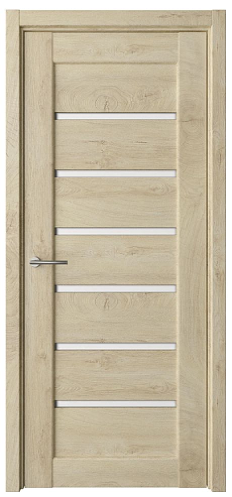 Межкомнатная дверь со стеклом Мальта Дуб золотистый CPL TL Стекло белое (ALBERO)