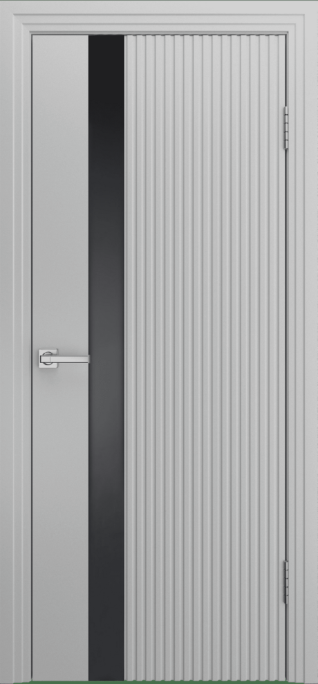 Межкомнатная дверь со стеклом Ультра-1 RAL 7047 Эмаль (Шейл Дорс)