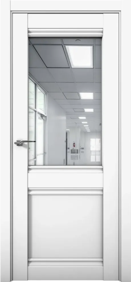 Межкомнатная дверь с зеркалом PRIME 12 Аляска (Brandoors)