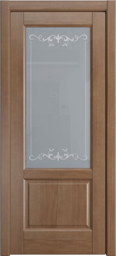 Межкомнатная дверь со стеклом Ровена Дуб палисандр Шпон (Мильяна)