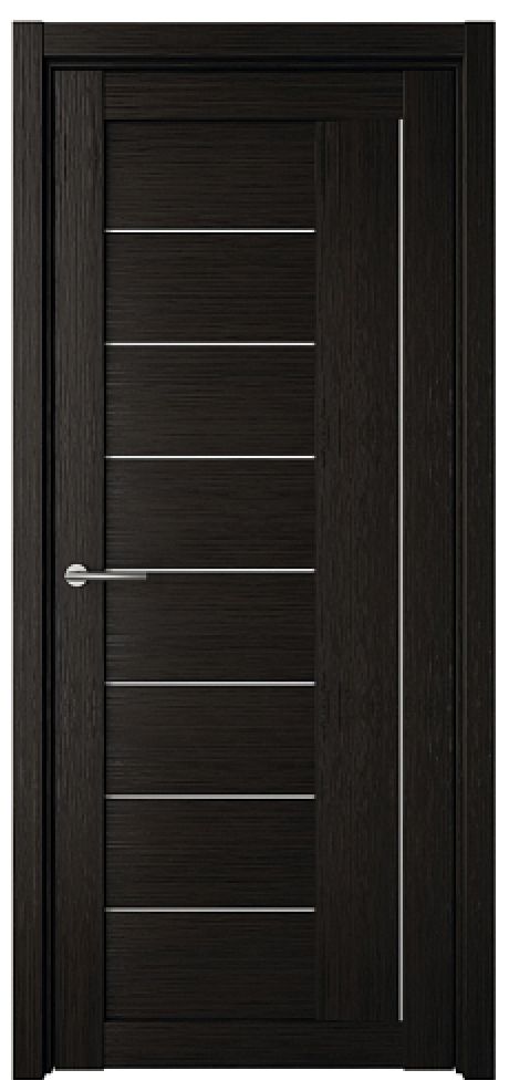 Межкомнатная дверь со стеклом Марсель Темный кипарис Эко-шпон Стекло мателюкс (ALBERO)