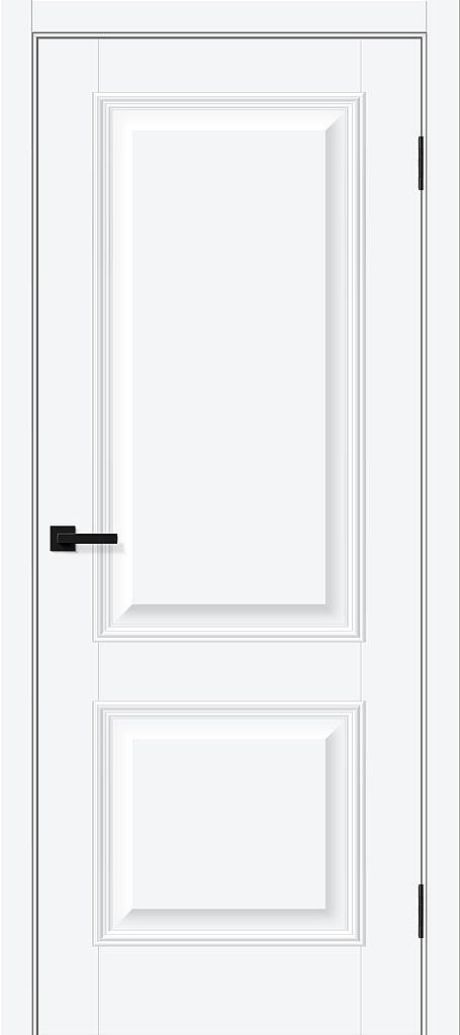 Межкомнатная дверь глухая Классик-12 White Silk (ĒLPORTA)