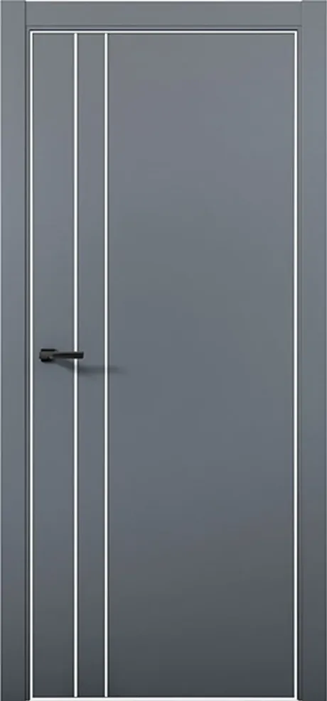 Межкомнатная дверь ESTETICA 04 Антрацит Кромка AL White (Brandoors)