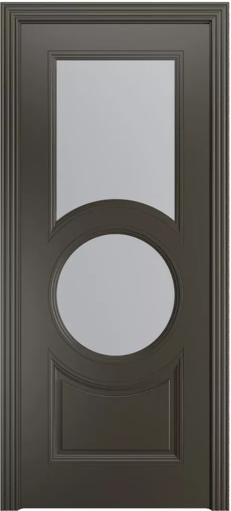 Межкомнатная дверь со стеклом Адриана-Ф Гриджио Эмаль (Мильяна)