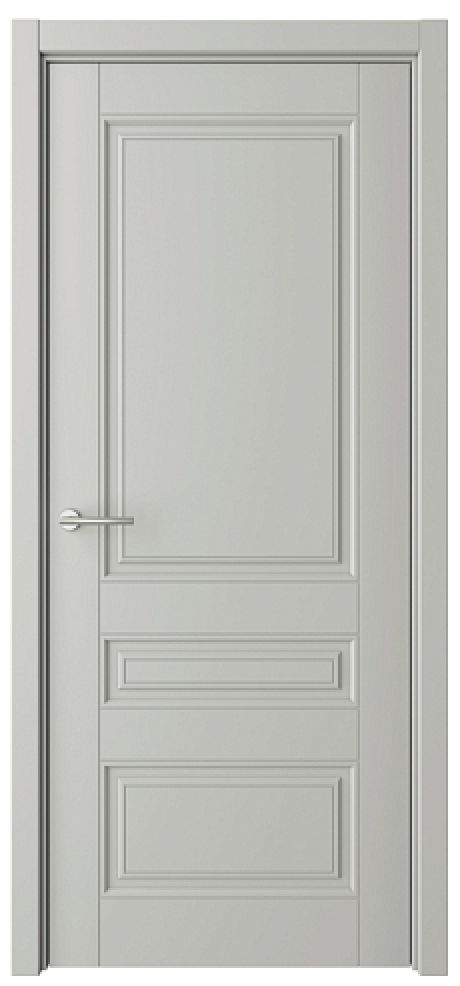 Глухая межкомнатная дверь ПГ Классика-3 Серый Эмаль (ALBERO)