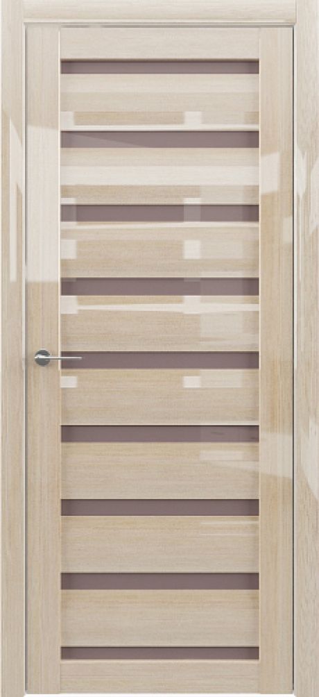 Межкомнатная дверь со стеклом Сидней GL Мокко глянец Глянец Стекло мателюкс бронза (ALBERO)