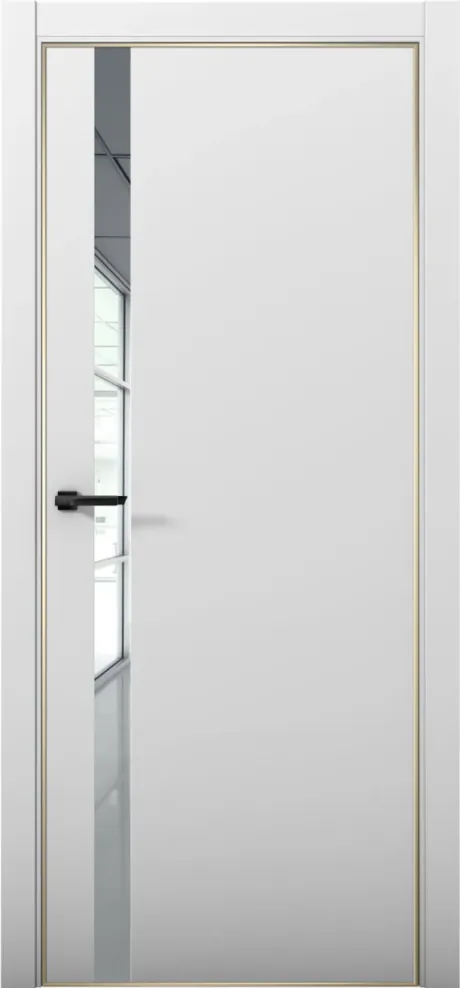 Межкомнатная дверь с зеркалом ESTETICA 07 Манхэттен Кромка AL Gold (Brandoors)