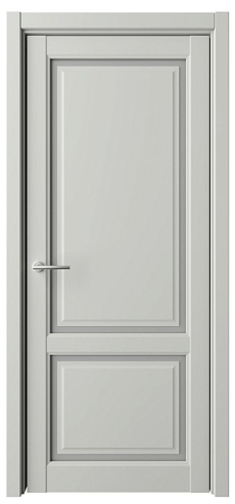 Межкомнатная дверь со стеклом Афина-2 Платина Vinyl Стекло мателюкс (ALBERO)