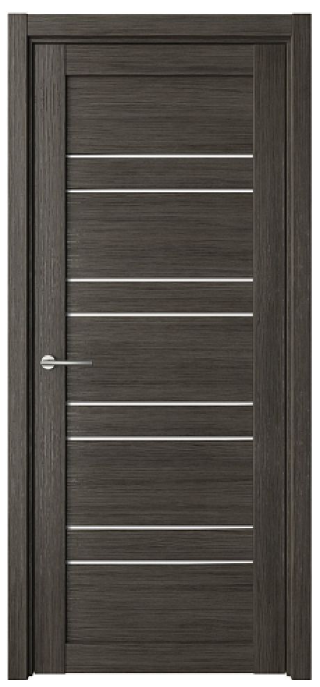 Межкомнатная дверь со стеклом Дублин Серый кедр Эко-шпон Стекло белое (ALBERO)