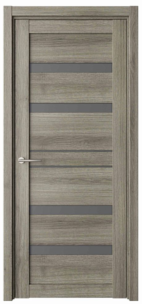 Межкомнатная дверь со стеклом Дрезден Пепельный ясень Эко-шпон Стекло графитовое (ALBERO)