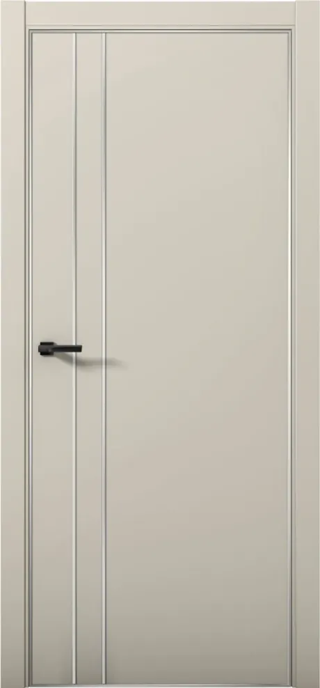 Межкомнатная дверь ESTETICA 04 Силк грей Анодированная кромка AL (Brandoors)