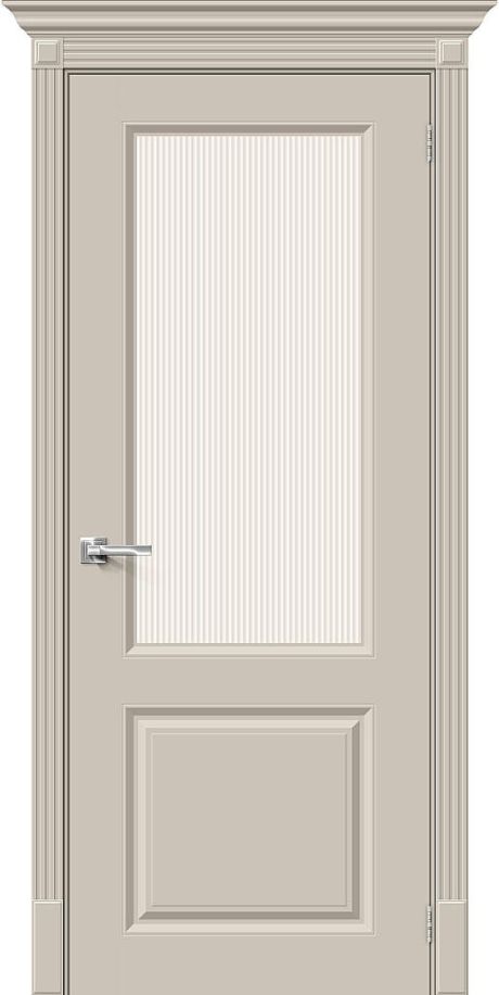 Межкомнатная дверь остекленная Скинни-13 Creamy (BRAVO)