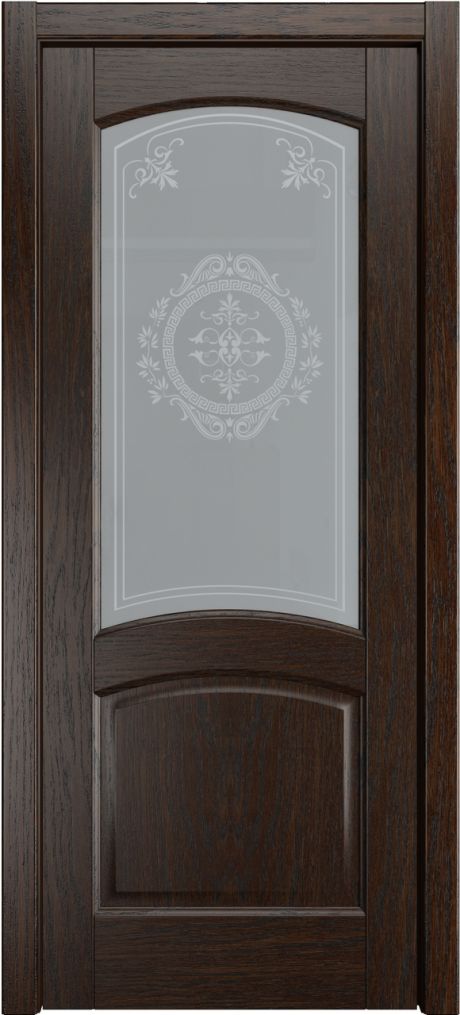 Межкомнатная дверь со стеклом Фиона Дуб коньячный Шпон (Мильяна)