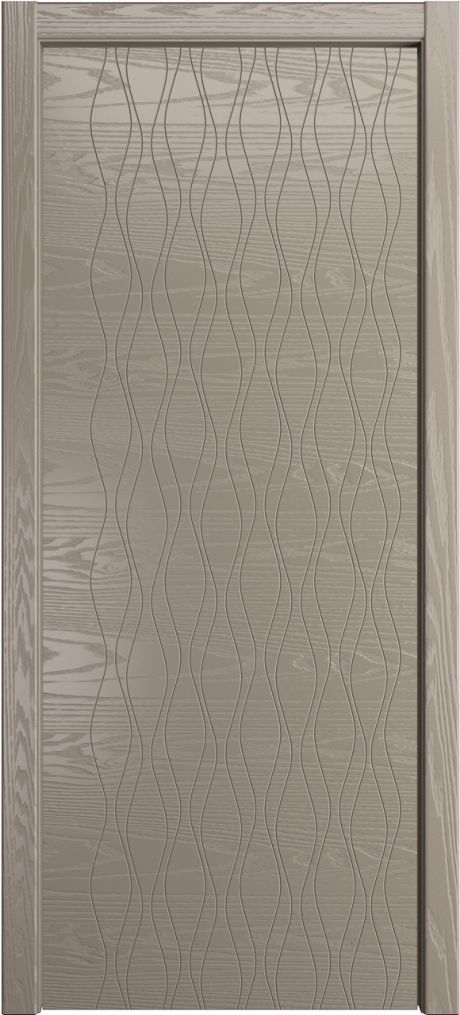 Глухая межкомнатная дверь ID-S Латте Шпон (Мильяна)