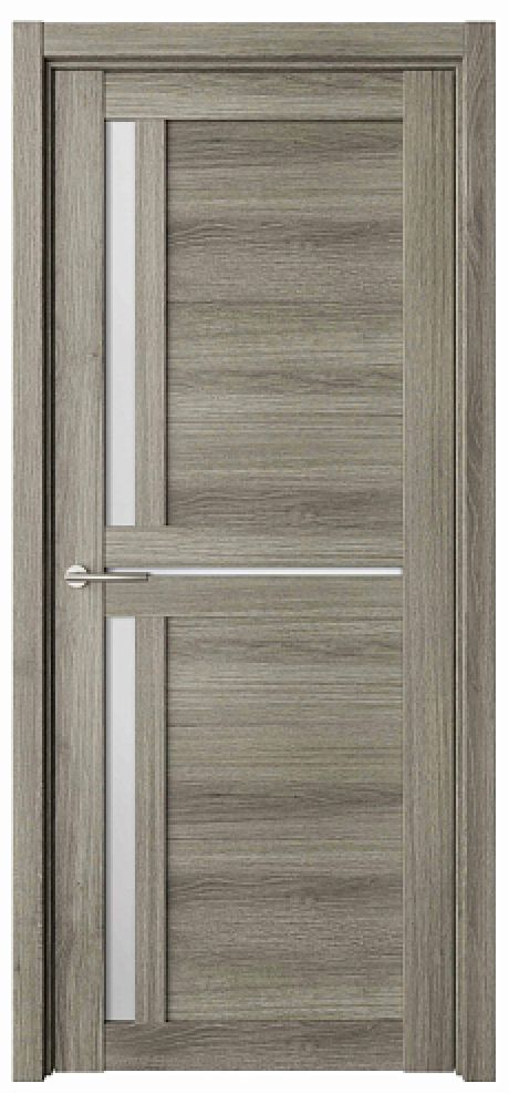 Межкомнатная дверь со стеклом Кельн Пепельный ясень Эко-шпон Стекло мателюкс (ALBERO)
