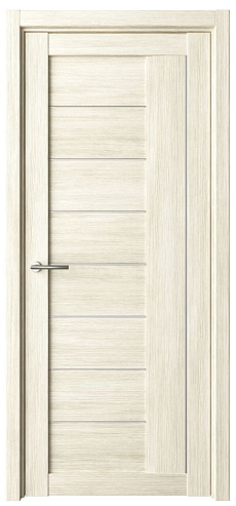 Межкомнатная дверь со стеклом Марсель Белый кипарис Эко-шпон Стекло белое (ALBERO)